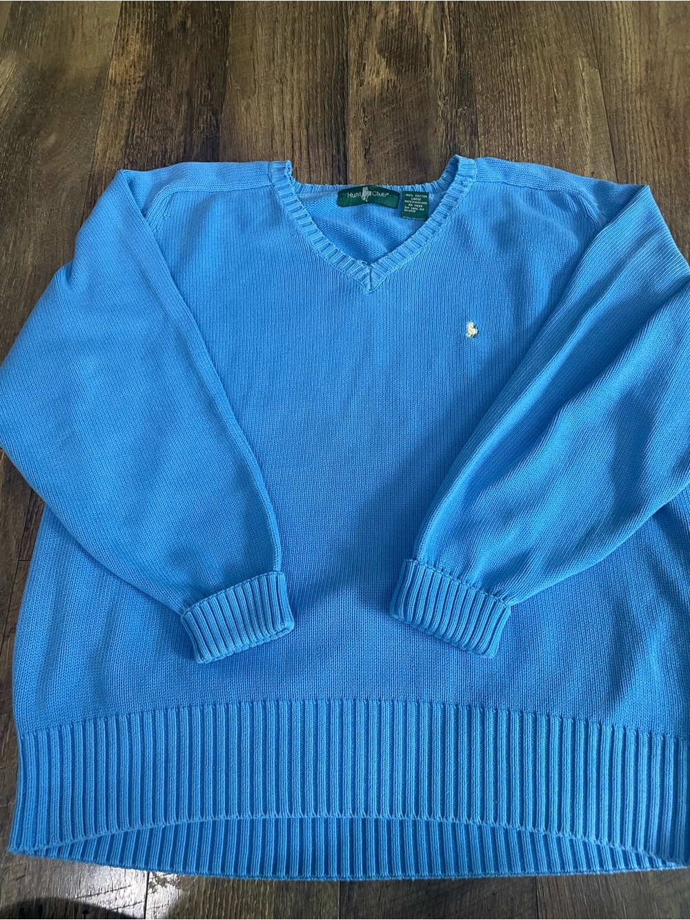 Hunt Club Bright Blue V-Neck Sweater